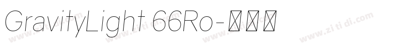 GravityLight 66Ro字体转换